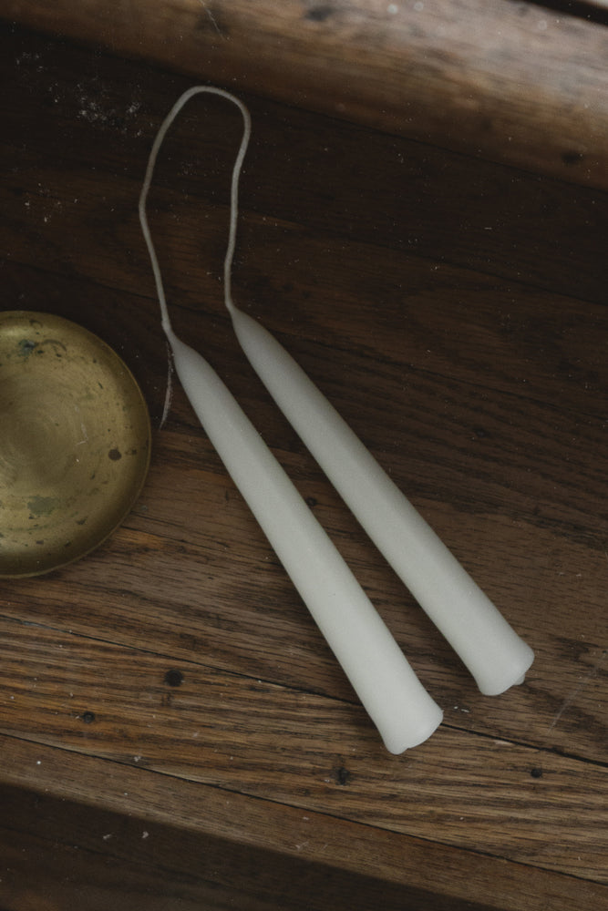 [PREORDER] Hand-Dipped Beeswax 6" Taper Candles (Pair)